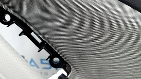 Subaru Forester 25-26 rear right door panel, black with gray fabric insert, gray rubber armrest, needs cleaning, scratch
