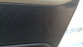 Door trim, front right card, Subaru Forester 25-26, black with gray fabric insert, gray rubber armrest, scratch