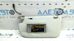 Left visor for Ford Escape MK3 13-19, grey, with backlight, with control, with hook and plug, dry-cleanable