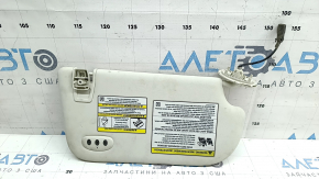 Left visor for Ford Escape MK3 13-19, grey, with backlight, with control, with hook and plug, dry-cleanable
