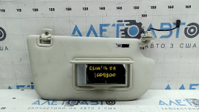 Right visor for Ford Escape MK3 13-19, grey, with backlight, with hook and plug, dry-cleanable