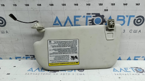 Right visor for Ford Escape MK3 13-19, grey, with backlight, with hook and plug, dry-cleanable