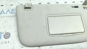 Right visor for Ford Escape MK3 13-19, grey, with backlight, with hook and plug, dry-cleanable