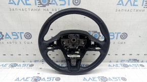 Naked steering wheel Ford Escape MK3 17-19 rest, black leather, heated, no buttons, scratches