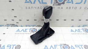 Gear knob with cover Ford Escape MK3 17-19, black leather, scratches, dry cleanable