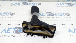 Gear knob with cover Ford Escape MK3 17-19, black leather, scratches, dry cleanable