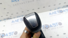 Gear knob with cover Ford Escape MK3 17-19, black leather, scratches, dry cleanable