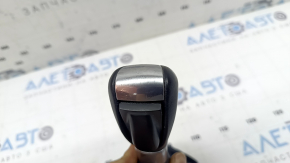 Gear knob with cover Ford Escape MK3 17-19, black leather, scratches, dry cleanable