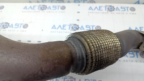 The exhaust pipe of the Audi A5 F5 18-25 2.0T, MHEV has a torn mesh