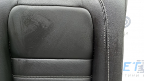 Back of the rear row of seats, 2nd row, right, Ford Escape MK3 13-17, black leather, dry-cleanable