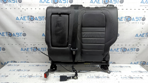 Backrest of the rear row of seats, 2nd row, left, Ford Escape MK3 13-19, black leather, with belt and armrest, dry-cleanable