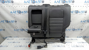 Backrest of the rear row of seats, 2nd row, left, Ford Escape MK3 13-19, black leather, with belt and armrest, dry-cleanable