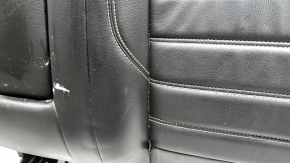 Backrest of the rear row of seats, 2nd row, left, Ford Escape MK3 13-19, black leather, with belt and armrest, dry-cleanable