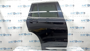 Rear right door assembly BMW X3 G01 18-24 tinted, keyless, black 668, scratches on the lower trim, bumps