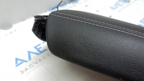Ford Escape MK4 20-26 center console armrest, black leather, gray stitching, dented, dents