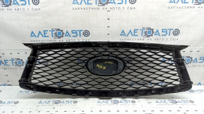 Radiator grill assembly Infiniti QX50 19-25 with emblem for radar, for camera, emblem for polishing, scratches on chrome, broken mount