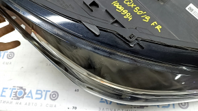 Front right headlight assembly Infiniti QX50 19-22 LED, adaptive, needs polishing, varnish peeled off, LED turns yellow