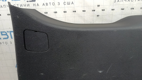 Lower trunk door trim for Infiniti QX50 19-25, black, with lamp, scratches, worn
