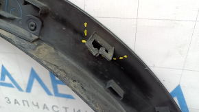 Front left fender arch trim Infiniti QX50 19-25 structure, faded plastic, cracked fasteners, broken fastener