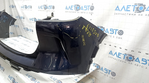 Bare rear bumper Infiniti QX50 19-25 blue, scratches, cracked, missing fragment, broken fasteners