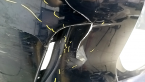 Bare rear bumper Infiniti QX50 19-25 blue, scratches, cracked, missing fragment, broken fasteners