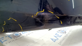 Bare rear bumper Infiniti QX50 19-25 blue, scratches, cracked, missing fragment, broken fasteners