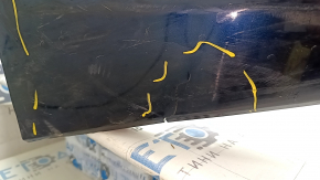 Bare rear bumper Infiniti QX50 19-25 blue, scratches, cracked, missing fragment, broken fasteners