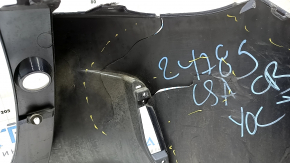 Bare rear bumper Infiniti QX50 19-25 blue, scratches, cracked, missing fragment, broken fasteners