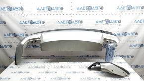 Infiniti QX50 19-25 rear bumper lip for parking sensors, gray texture, worn, cracked, broken