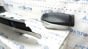 Infiniti QX50 19-25 rear bumper lip for parking sensors, gray texture, worn, cracked, broken