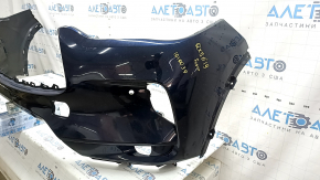 Bare front bumper Infiniti QX50 19-25 for parking sensors, blue, cracked mount, non-factory holes