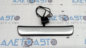 Outer rear right door sill plate Infiniti QX50 19-23 chrome with backlight, scratches