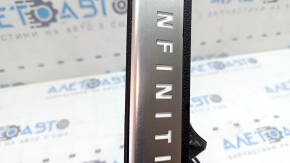 Outer rear right door sill plate Infiniti QX50 19-23 chrome with backlight, scratches