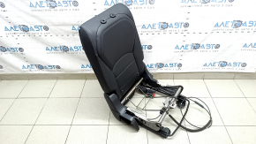 Backrest of the rear row of seats, 2nd row, right, complete, Infiniti QX50 19-21, black leather with perforation, without headrest