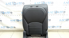 Backrest of the rear row of seats, 2nd row, right, complete, Infiniti QX50 19-21, black leather with perforation, without headrest