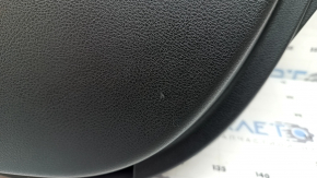Door trim card front right Infiniti QX50 19-22 black, insert black leather, armrest black leather, gray stitching, molding silver, Bose, scratches