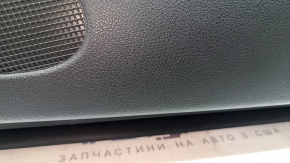 Door trim card front right Infiniti QX50 19-22 black, insert black leather, armrest black leather, gray stitching, molding silver, Bose, scratches