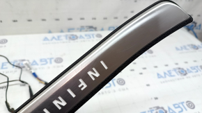 Outer front right door sill plate Infiniti QX50 19-23 chrome with backlight, scratches