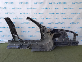 Front left quarter BMW 4 F36 15-20 Gran Coupe, sawn off with central pillar, black