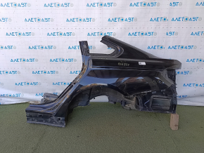 Quarter wing rear left BMW 4 F36 15-20 Gran Coupe, sawed off, black, pokes