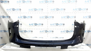 Bare rear bumper Infiniti QX50 19-25 blue, scratches, cracked, missing fragment, broken fasteners