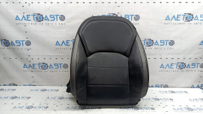 The driver's seat back upholstery for the Infiniti QX50 19-21 is black leather with perforation, heating, and ventilation
