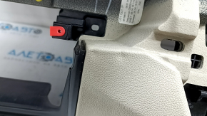 Torpedo front panel with AIRBAG BMW X3 G01 18-21 leather, black and beige OYSTER, without projection, dents
