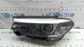Front left headlight complete BMW 5 G30 17-20 LED Corona Rings S524A with mount, for polishing, yellow LED