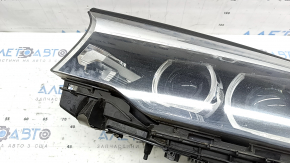 Front left headlight complete BMW 5 G30 17-20 LED Corona Rings S524A with mount, for polishing, yellow LED