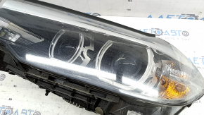 Front left headlight complete BMW 5 G30 17-20 LED Corona Rings S524A with mount, for polishing, yellow LED