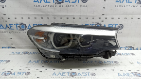 Front right headlight complete BMW 5 G30 17-20 LED Corona Rings S524A with mount, for polishing, DRL does not work