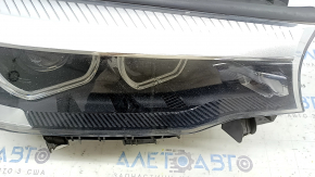 Front right headlight complete BMW 5 G30 17-20 LED Corona Rings S524A with mount, for polishing, DRL does not work