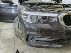 Front right headlight complete BMW 5 G30 17-20 LED Corona Rings S524A with mount, for polishing, DRL does not work