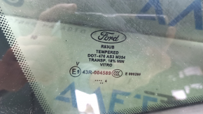 Rear left window, blind glass, Ford Escape MK4 20-26, chrome + matte black, torn seal